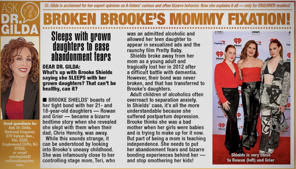 BROKEN BROOKE'S MOMMY FIXATION by Dr. Gilda Carle